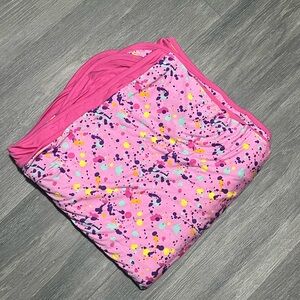 Pink Little Sleepies Splatter Print Blanket